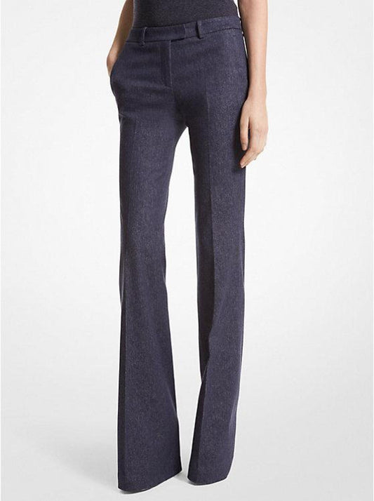 Haylee Wool Blend Flared Trousers