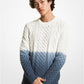 Ombré Cable Cotton Blend Sweater