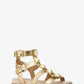 Wren Studded Metallic Snake Embossed Leather Sandal