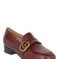 Leather Loafer with Double G