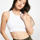 Ribbed Stretch Viscose Cropped Tank Top