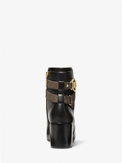 Rory Faux Leather and Logo Ankle Boot