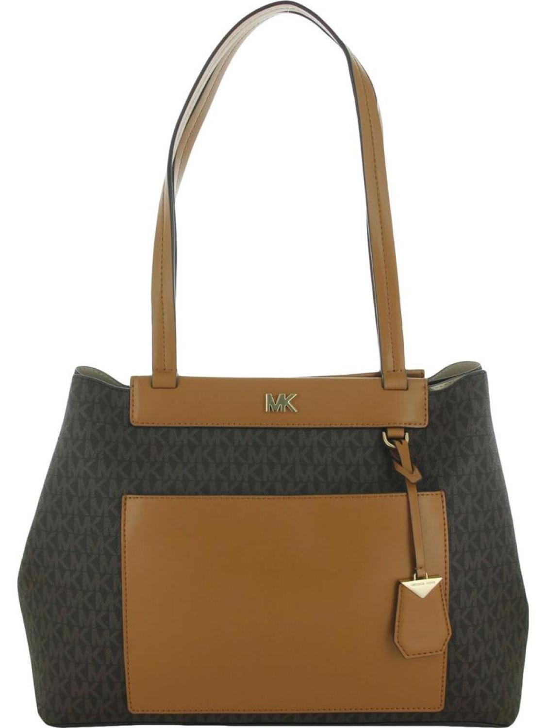 Meredith Canvas Womens Leather Satchel Shoulder Handbag