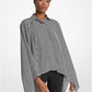 Striped Organic Silk Crepe De Chine Shirt