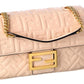 FENDI Baguette Midi FF Leather Shoulder Bag
