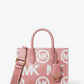 Mirella Small Logo Embossed Pebbled Leather Crossbody Bag