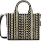Black & White 'The Monogram Leather Mini' Tote