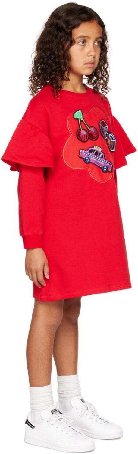 Kids Red Patch Dress