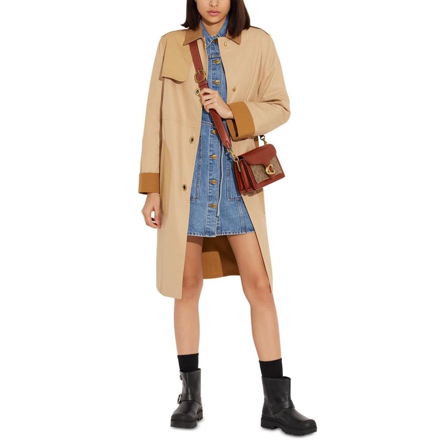 Coated Canvas Signature Tabby Shoulder Bag 26 Refresh