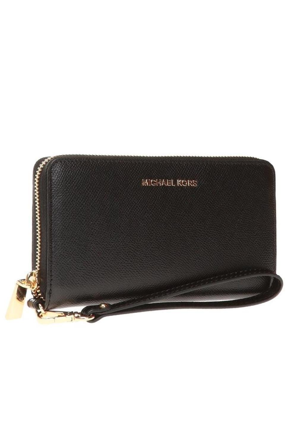 Michael Michael Kors Logo Plaque Zipped Large Smartphone Wallet