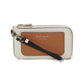 Ava Colorblocked Pebbled Leather Coin Card Case Wristlet