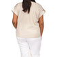 Plus Size Stripe Snap Epaulette T-Shirt
