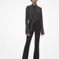 Charlie Stretch Pebble Crepe Flared Pants