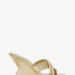 Nadina Metallic Snake Embossed Leather Mule