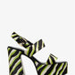 Blaire Zebra Calf Hair Platform Sandal