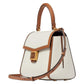 Katy Colorblocked Small Textured Leather Satchel