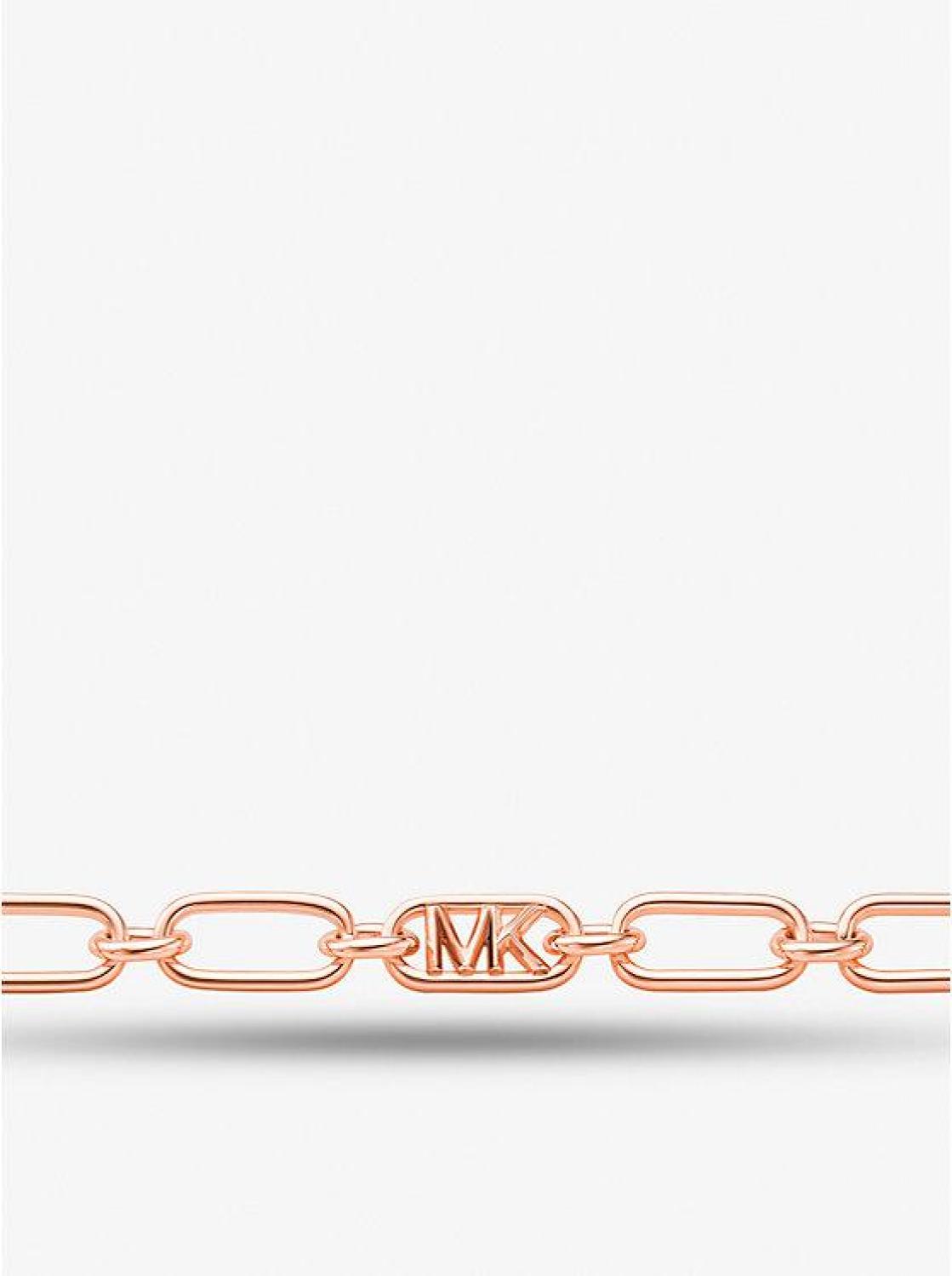 Precious Metal-Plated Brass Chain Link Necklace