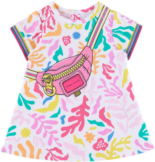 Baby White Printed Dress