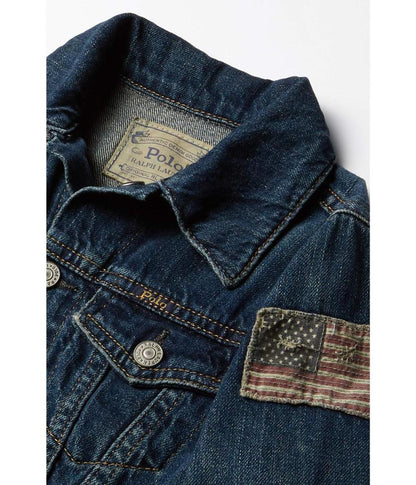 Cotton Denim Trucker Jacket (Little Kids)