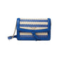 Knott Striped Woven Fabric Flap Crossbody
