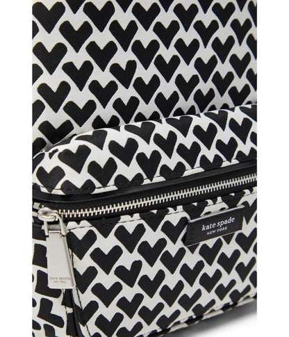 Sam Icon Modernist Hearts Jacquard Fabric Small Backpack