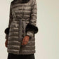 Novefla Reversible Down Coat In Dark Grey