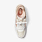 Georgie Color-Block Leather and Logo Jacquard Trainer