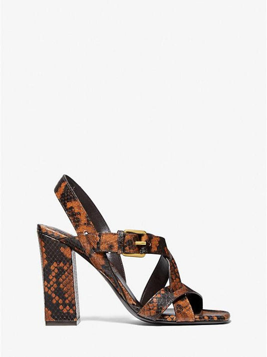 Gladys Python Embossed Leather Sandal