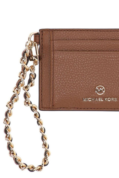 Michael Michael Kors Logo Plaque Chained Small Cardholder