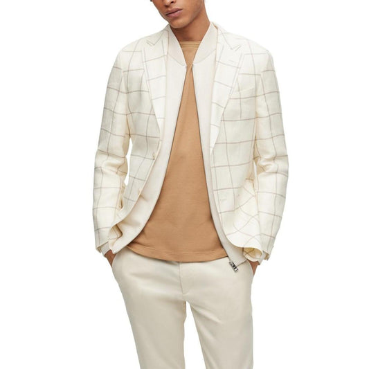 Men's Checked Slim-Fit Jacket