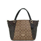 COACH Kacey   Blocked Signature Canvas Top Zip Satchel Women's Handbag