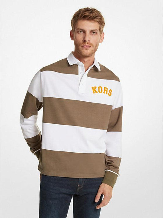 Striped Cotton Rugby Polo
