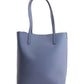 Hayley Leather Tote Bag In Denim/pale Blue