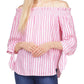 Womens Linen Striped Blouse