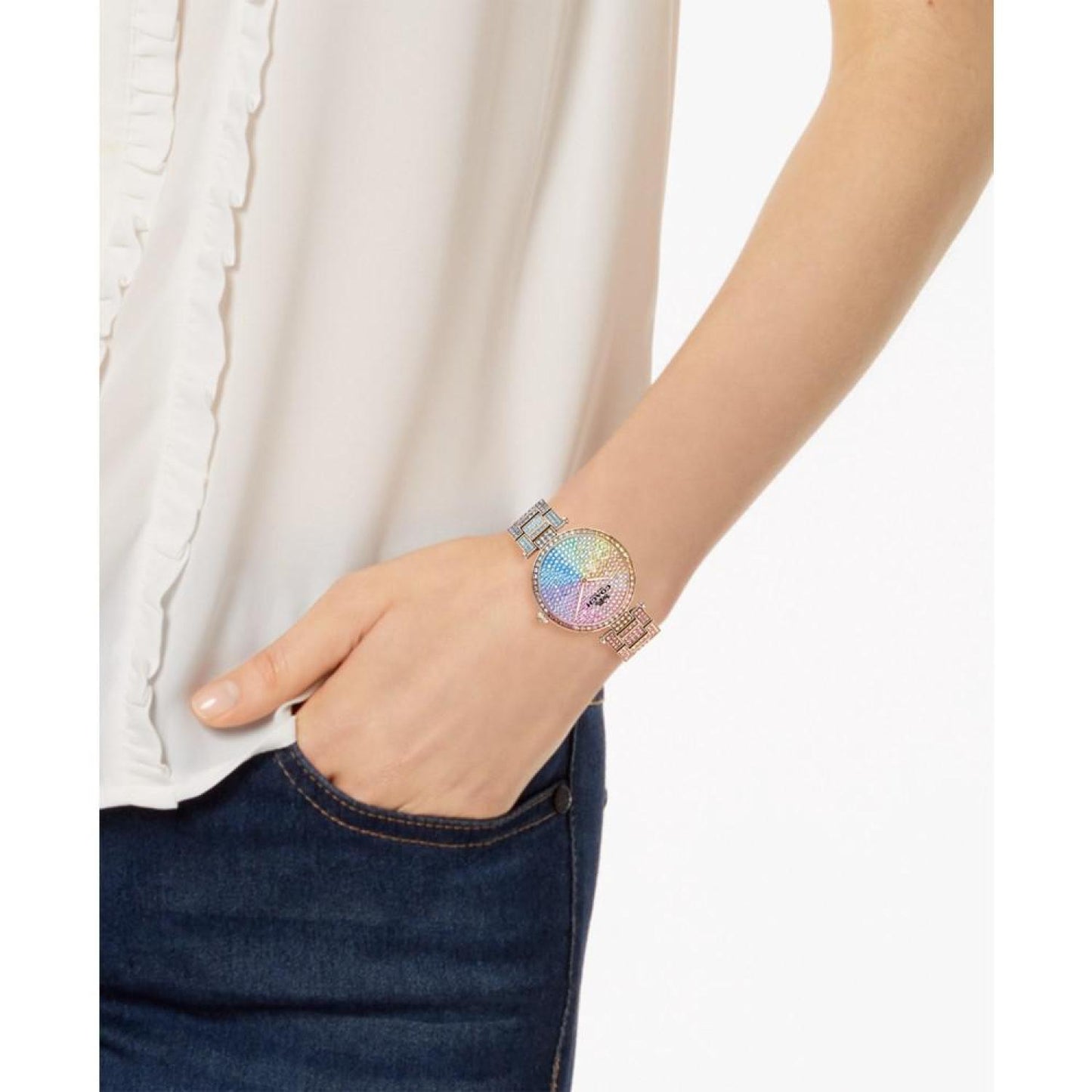 Women's Park Rainbow Pavé Bracelet Watch 34mm