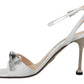 Prada  Leather Sandals Ankle Strap Heels Women's Shoes