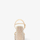 Laci Embellished Metallic Leather Platform Sandal