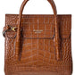 Michael Kors Collection Mini Croc-Embossed Leather Satchel