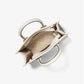 Mirella Small Logo Embossed Pebbled Leather Crossbody Bag