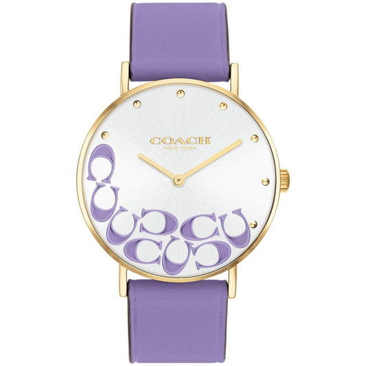 Women's Perry C's Purple Leather Strap Watch, 36mm