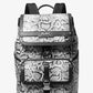 Varick Snake Embossed Leather Utility Backpack
