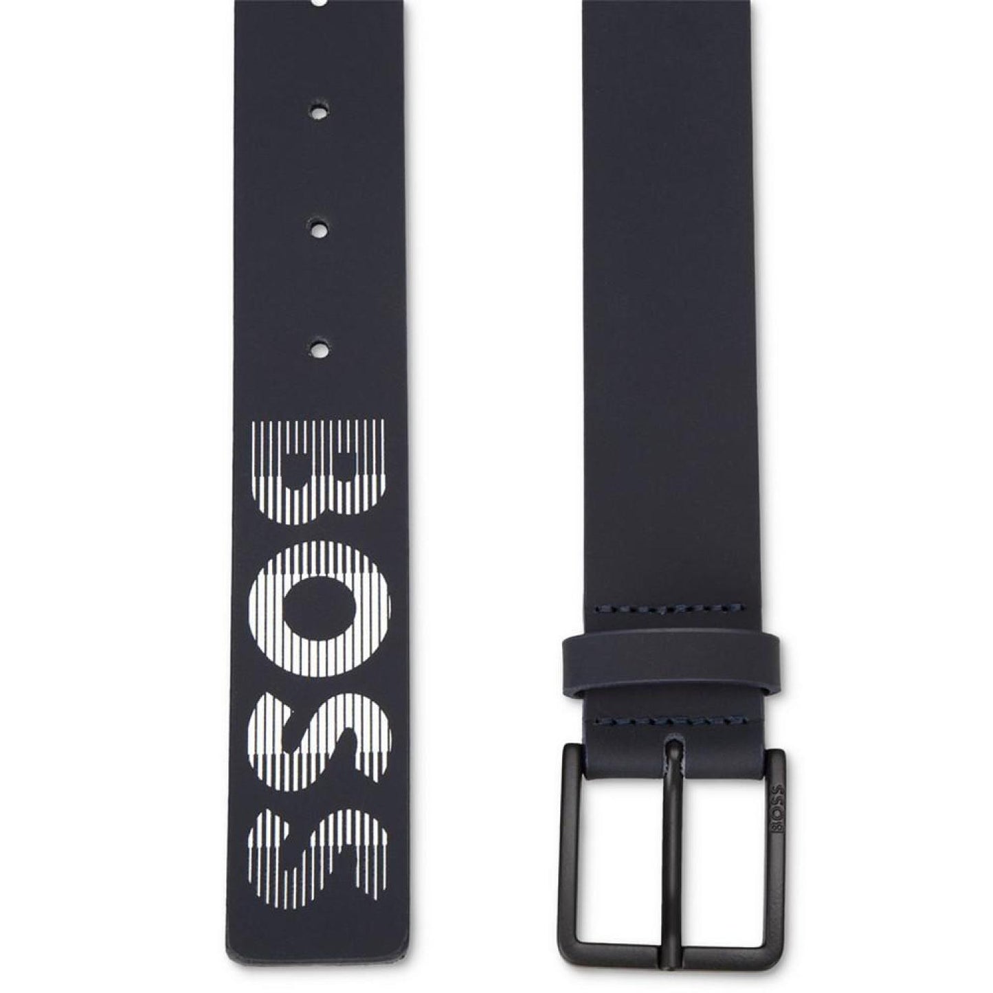 Men's Theo Sporty Logo Italian Leather Belt