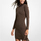 Logo Jacquard Mock Neck Dress