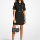 Stretch Crepe Belted Utility Dress
