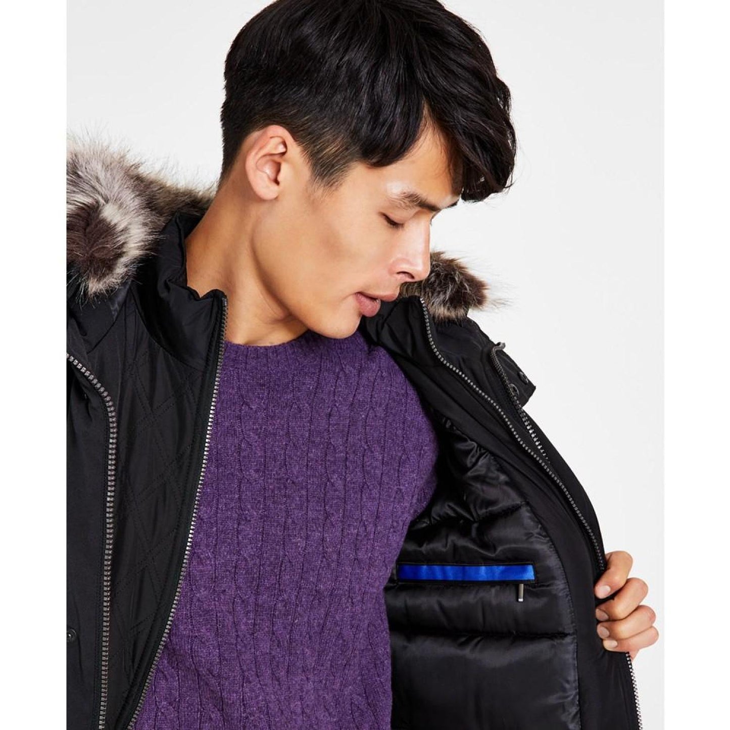 Michael Kors Men's Hooded Bib Snorkel Parka, Created for Macy's