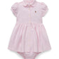 Striped Knit Oxford Dress (Infant)