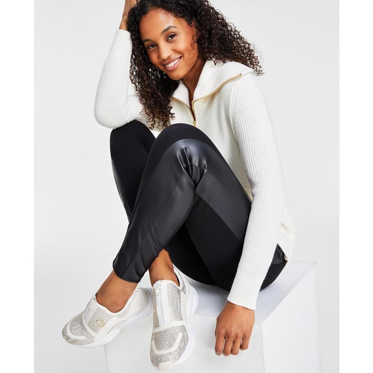 Women's Half-Zip Sweater, Regular & Petite