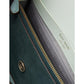 Knott Color-Blocked Pebbled Leather and Suede Leather Flap Crossbody