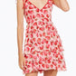 Rada Tiered Mesh Mini Dress In Strawberry Fields