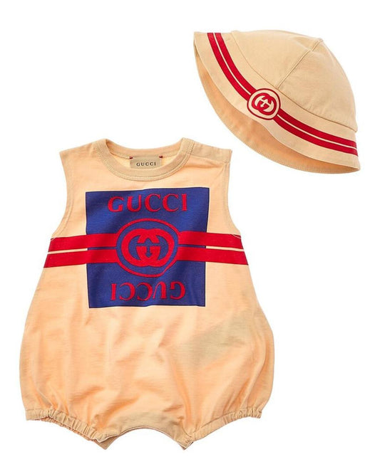 Gucci 2pc Bodysuit & Hat Set